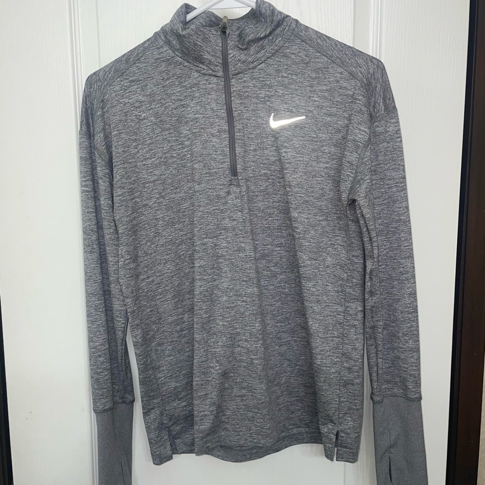 Nike Gray Heather Dri-FIT Running Pullover